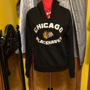 Chicago Blackhawks size L Black hoodie with pocket Genuine
